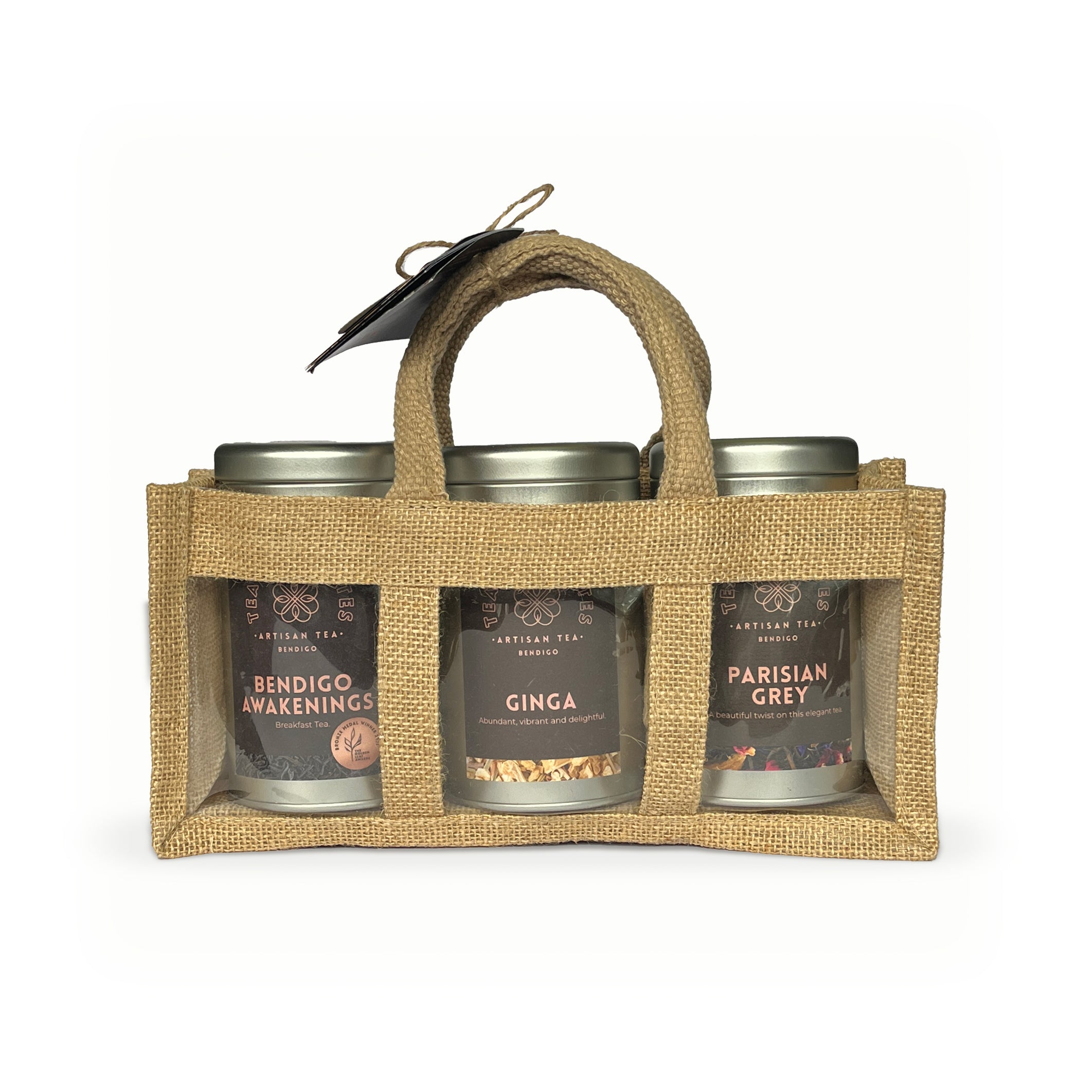 Jute Travel Cup Bag (Choose Your Own 3 Blends)